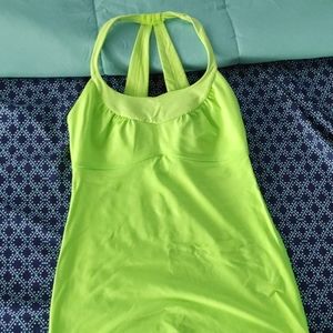 Neon green Lululemon scoope me up tank